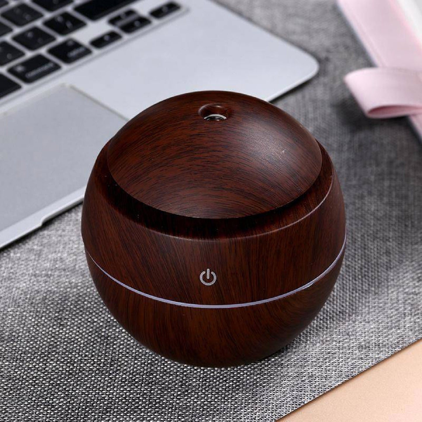 Difusor de Aromas con Luz LED – Diseño Redondo y Elegante