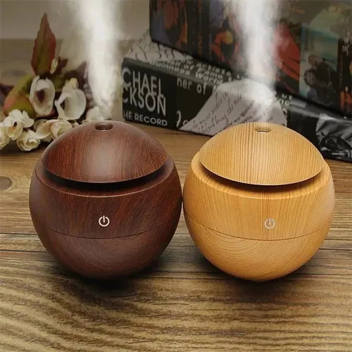 Difusor de Aromas con Luz LED – Diseño Redondo y Elegante