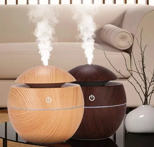 Difusor de Aromas con Luz LED – Diseño Redondo y Elegante